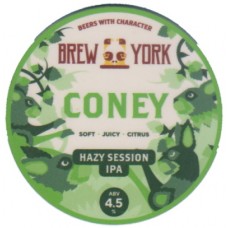Brew York Coney Hazy Session IPA 4.5% Tap Clip